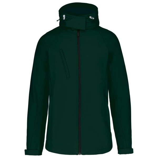 LADIES' DETACHABLE HOODED SOFTSHELL JACKET Zöld 