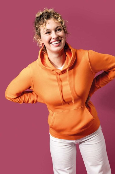 LADIES' ECO-FRIENDLY HOODED SWEATSHIRT Szürke 