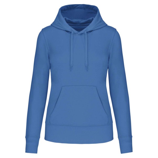 LADIES' ECO-FRIENDLY HOODED SWEATSHIRT Kék 