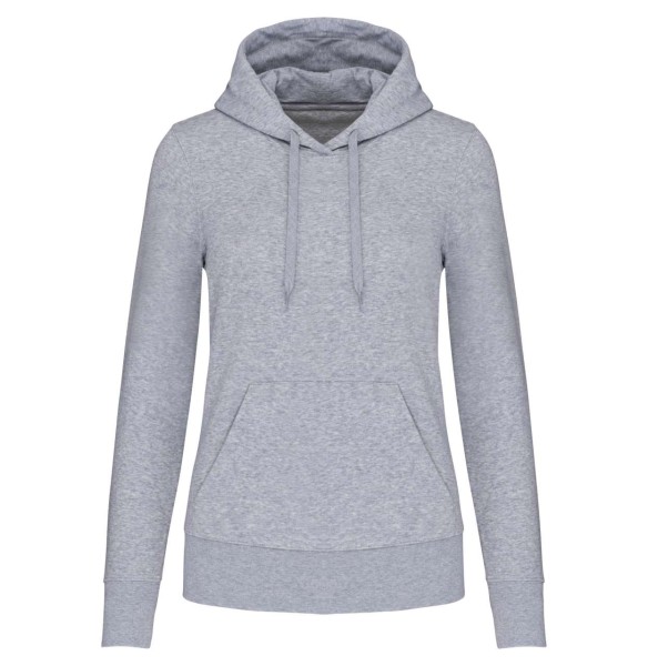LADIES' ECO-FRIENDLY HOODED SWEATSHIRT Szürke 