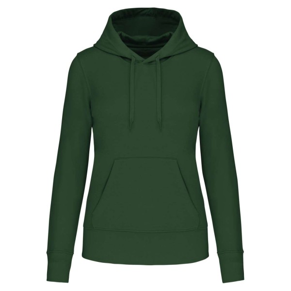 LADIES' ECO-FRIENDLY HOODED SWEATSHIRT Zöld 