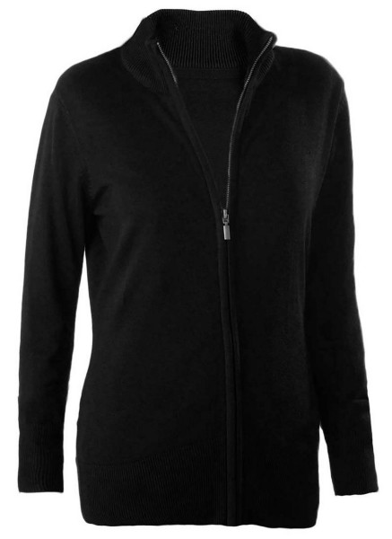 LADIES' FULL ZIP  CARDIGAN Fekete 