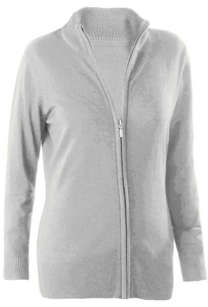 LADIES' FULL ZIP  CARDIGAN Szürke 