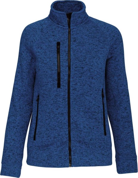 LADIES' FULL ZIP HEATHER JACKET Kék 