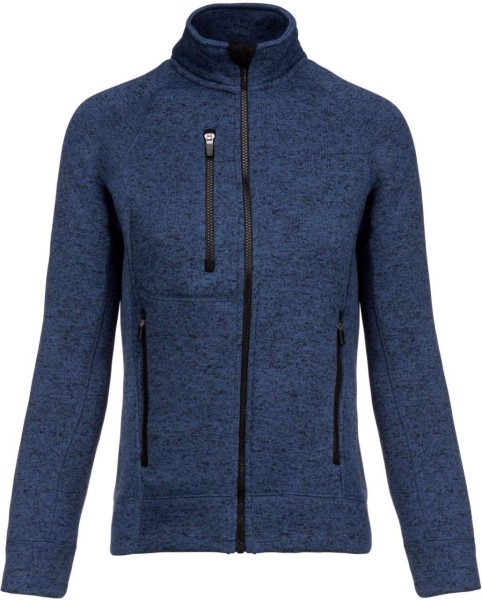 LADIES' FULL ZIP HEATHER JACKET Kék 