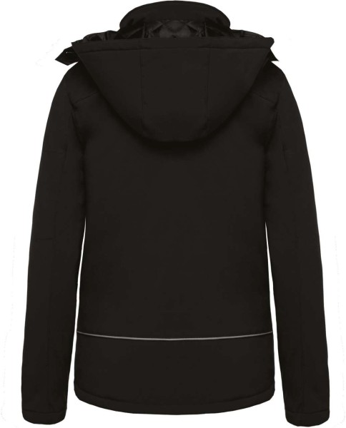 LADIES’ HOODED SOFTSHELL LINED PARKA Fekete 