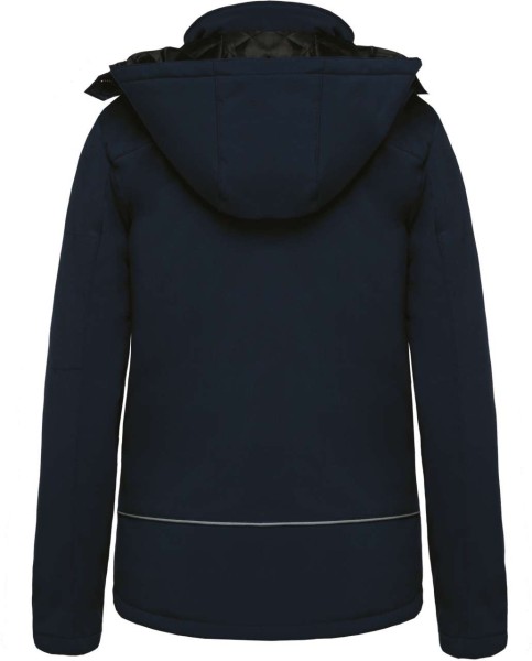 LADIES’ HOODED SOFTSHELL LINED PARKA Kék 