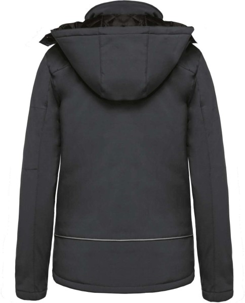 LADIES’ HOODED SOFTSHELL LINED PARKA Szürke 