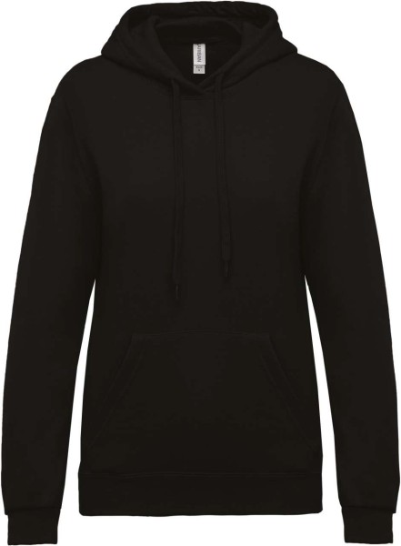 LADIES’ HOODED SWEATSHIRT Fekete 