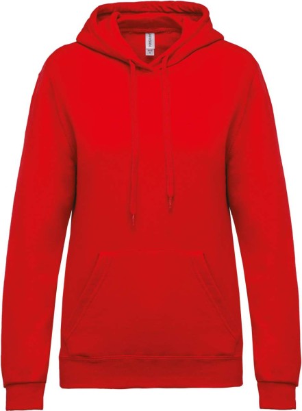 LADIES’ HOODED SWEATSHIRT Piros 