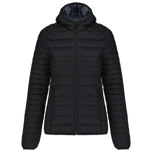 LADIES' LIGHTWEIGHT HOODED PADDED JACKET Fekete 