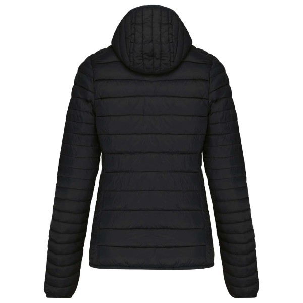 LADIES' LIGHTWEIGHT HOODED PADDED JACKET Fekete 