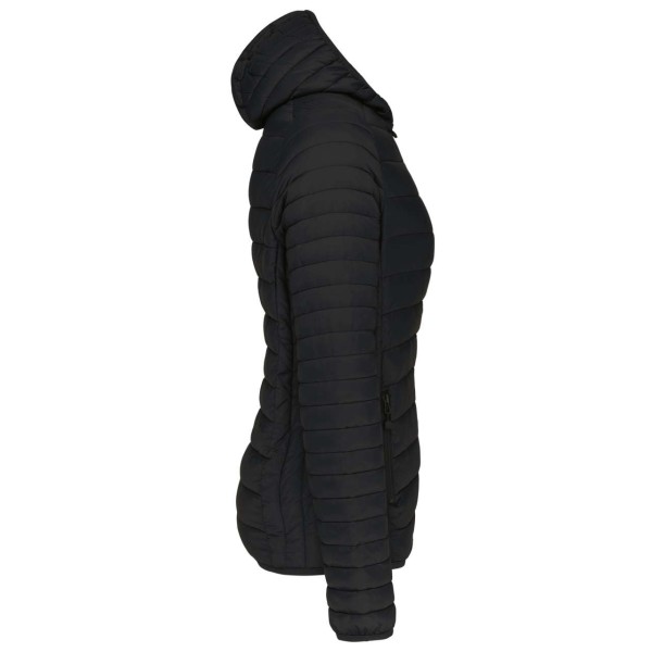 LADIES' LIGHTWEIGHT HOODED PADDED JACKET Fekete 