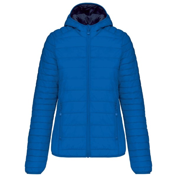 LADIES' LIGHTWEIGHT HOODED PADDED JACKET Kék 