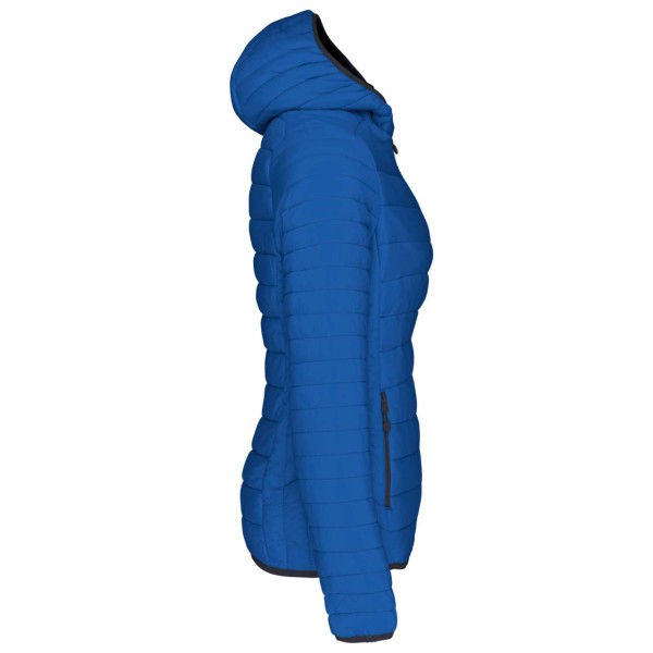 LADIES' LIGHTWEIGHT HOODED PADDED JACKET Kék 