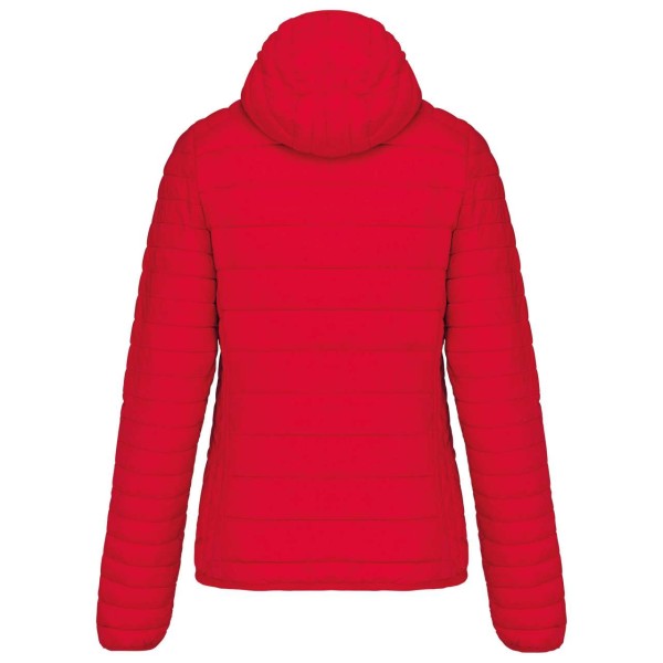 LADIES' LIGHTWEIGHT HOODED PADDED JACKET Piros 