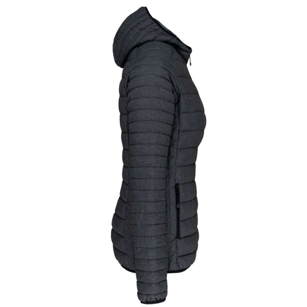 LADIES' LIGHTWEIGHT HOODED PADDED JACKET Szürke 