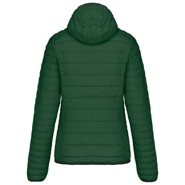 LADIES' LIGHTWEIGHT HOODED PADDED JACKET Zöld 