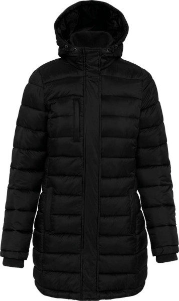 LADIES' LIGHTWEIGHT HOODED PADDED PARKA Fekete 