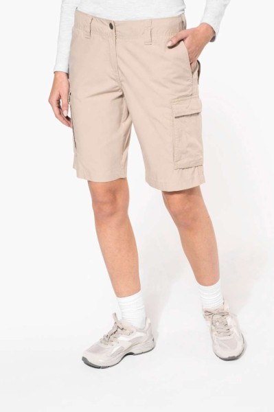 LADIES' LIGHTWEIGHT MULTIPOCKET BERMUDA SHORTS Barna 