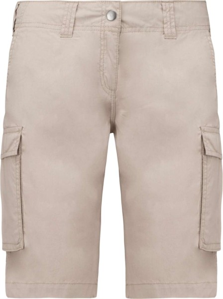 LADIES' LIGHTWEIGHT MULTIPOCKET BERMUDA SHORTS Barna 