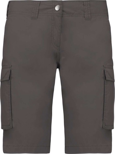 LADIES' LIGHTWEIGHT MULTIPOCKET BERMUDA SHORTS Szürke 