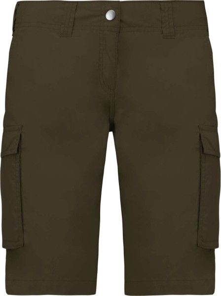 LADIES' LIGHTWEIGHT MULTIPOCKET BERMUDA SHORTS Zöld 