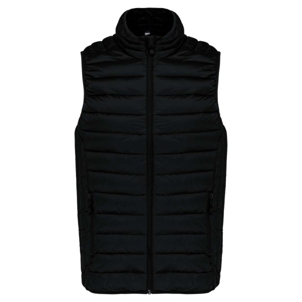 LADIES' LIGHTWEIGHT SLEEVELESS FAKE DOWN JACKET Fekete 