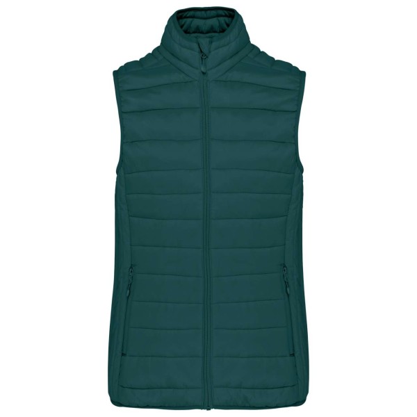 LADIES' LIGHTWEIGHT SLEEVELESS FAKE DOWN JACKET Kék 