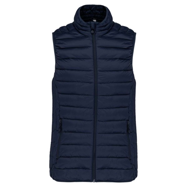 LADIES' LIGHTWEIGHT SLEEVELESS FAKE DOWN JACKET Kék 