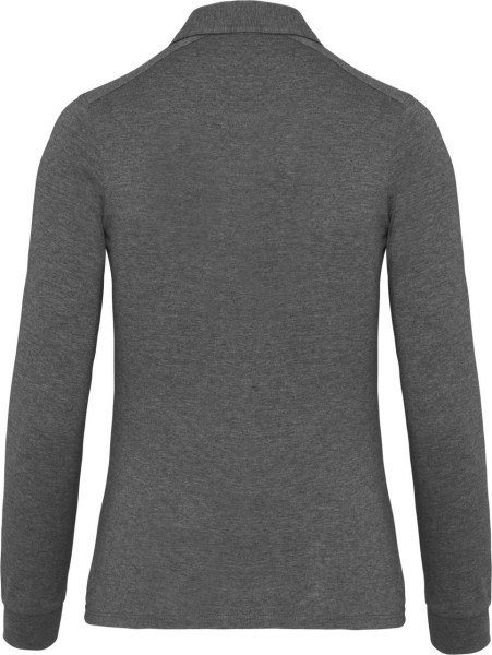LADIES' LONG SLEEVE JERSEY POLO SHIRT Szürke 