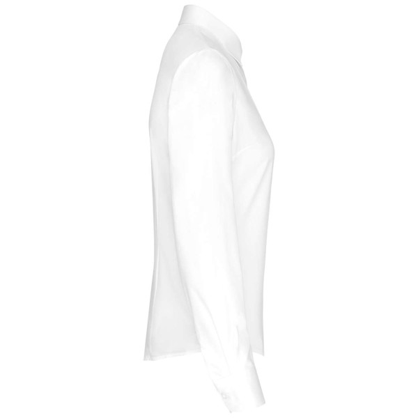 LADIES’ LONG-SLEEVED COTTON POPLIN SHIRT Fehér 