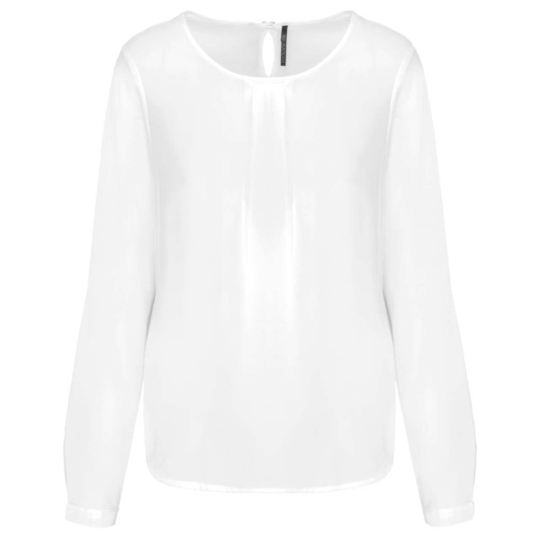 LADIES' LONG-SLEEVED CREPE BLOUSE Barna 