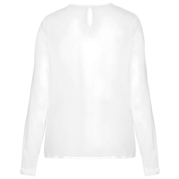 LADIES' LONG-SLEEVED CREPE BLOUSE Barna 