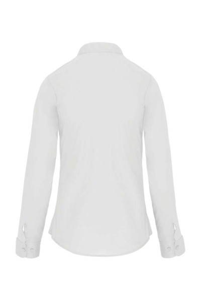 LADIES' LONG-SLEEVED MANDARIN COLLAR SHIRT Fehér 