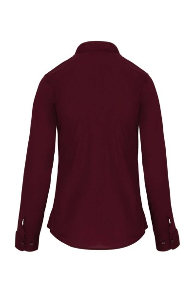 LADIES' LONG-SLEEVED MANDARIN COLLAR SHIRT Piros 