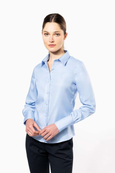 LADIES' LONG-SLEEVED NON-IRON SHIRT Fekete 