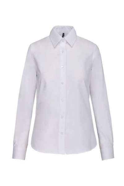LADIES' LONG-SLEEVED OXFORD SHIRT Fehér 