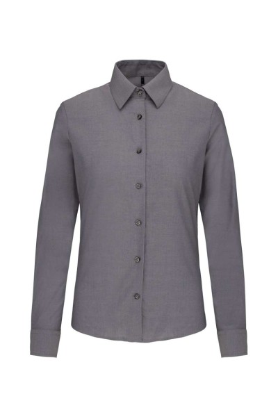 LADIES' LONG-SLEEVED OXFORD SHIRT Szürke 