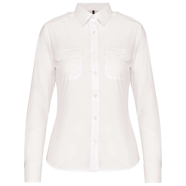 LADIES’ LONG-SLEEVED PILOT SHIRT Fehér 