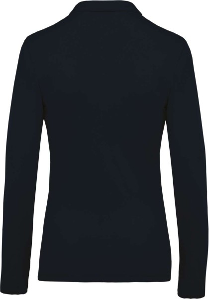 LADIES’ LONG-SLEEVED PIQUÉ POLO SHIRT Kék 