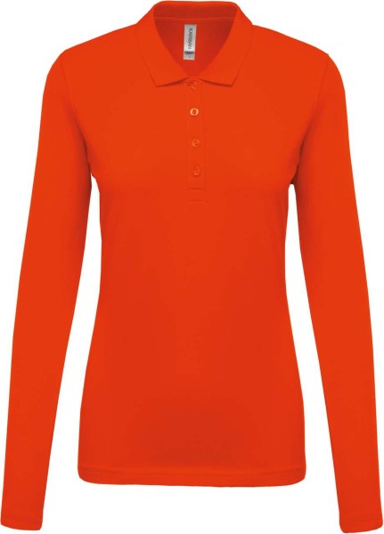 LADIES’ LONG-SLEEVED PIQUÉ POLO SHIRT Narancssárga 
