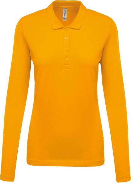 LADIES’ LONG-SLEEVED PIQUÉ POLO SHIRT Sárga 