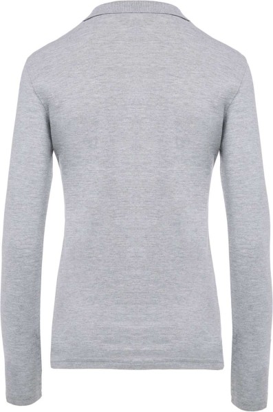 LADIES’ LONG-SLEEVED PIQUÉ POLO SHIRT Szürke 