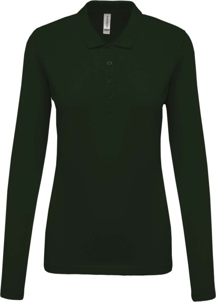 LADIES’ LONG-SLEEVED PIQUÉ POLO SHIRT Zöld 
