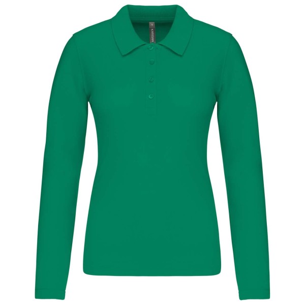 LADIES’ LONG-SLEEVED PIQUÉ POLO SHIRT Zöld 