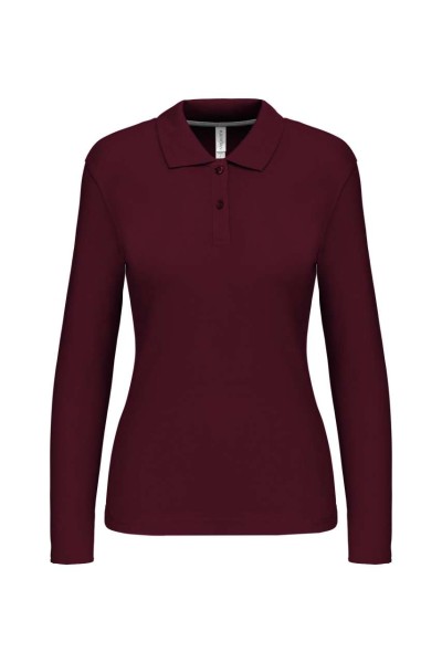 LADIES' LONG-SLEEVED POLO SHIRT Piros 
