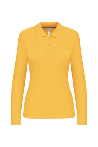 LADIES' LONG-SLEEVED POLO SHIRT Sárga 