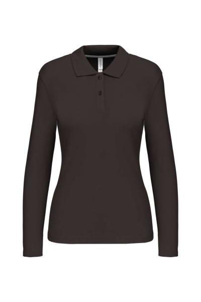 LADIES' LONG-SLEEVED POLO SHIRT Szürke 