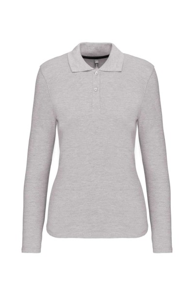 LADIES' LONG-SLEEVED POLO SHIRT Szürke 